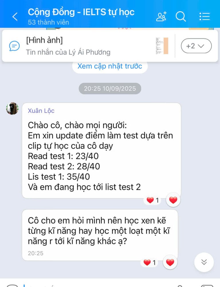 Tham gia cộng đồng Học Viên Pro và nhóm Cô Phương IELTS - Hỗ trợ tự học